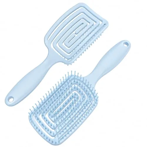 SHOPPOFOBIX Hair Brush with Strong & flexible nylon bristles 3D Hair Brush, having Anti-static ball tips, for Grooming, Straightening, Detangling Hair, Ideal for Men & Women (Skyblue)