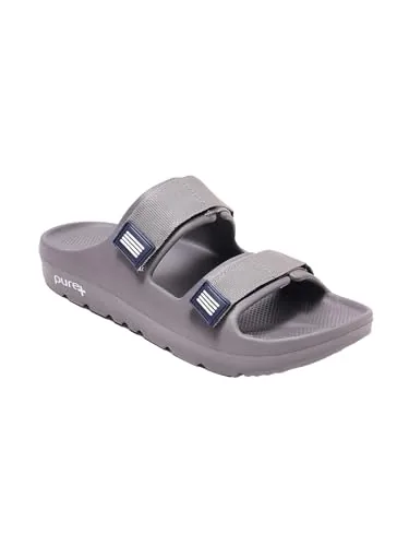 WELCOME PURE-54 Men's Sliders/Slippers Lightweight Super Flexible Arch Support Durable Anti Skid & Stylish Dailywear Sliders/Slippers for Men M-PURE-54-GRY_7