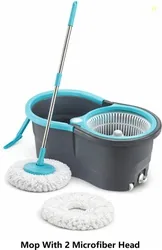 ELINOR PLASTIC SPINNER BUCKET MOP 360 REVOLVING CLEANING MOP WITH...more