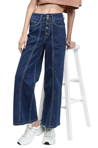 FOREVER 21 Women's Regular Jeans (FWA23JDNH0015_Navy
