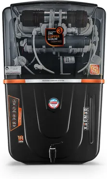 Aqua Fresh Smoke Audi 18 ltr CM/L8100159306 18 L RO + UV + UF + TDS + ALK + Copper Water Purifier(Smoke, Black)