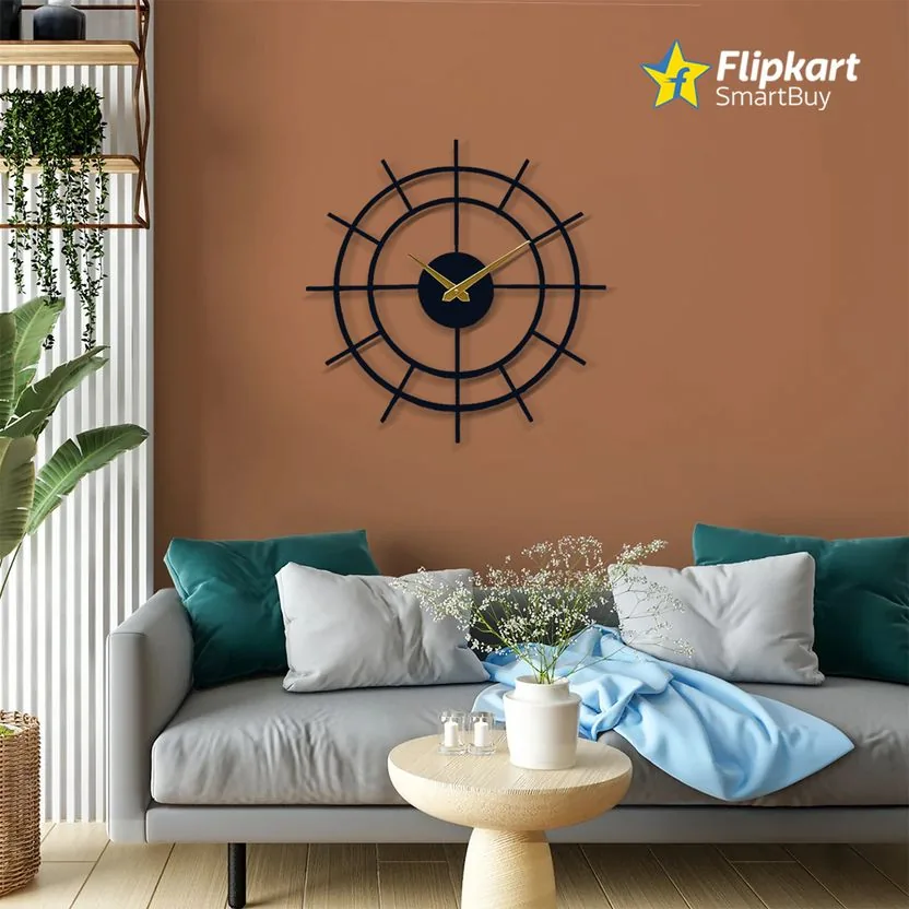 Flipkart SmartBuy Analog 39.5 cm X 39.5 cm Wall Clock (Black, Wit...more