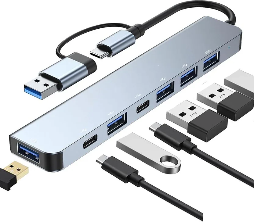 Foxne Point Type-C with USB 3.0,1xUSB 2.0 & TypeC 3.0 PD 7-in-1 T...more