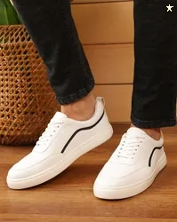 SHEIN Shein Men Men's Lace Up Contrast Striped Plimsoll Sneakers