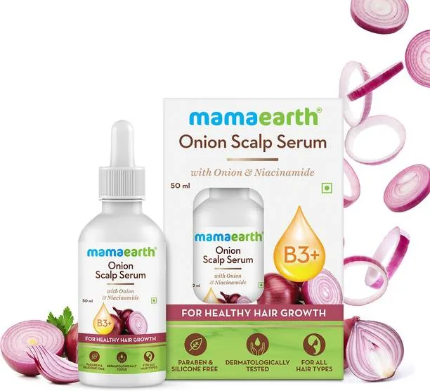 Mamaearth Onion Scalp Serum for Healthy Hair Growth with Onion Niacinamide 50 ml