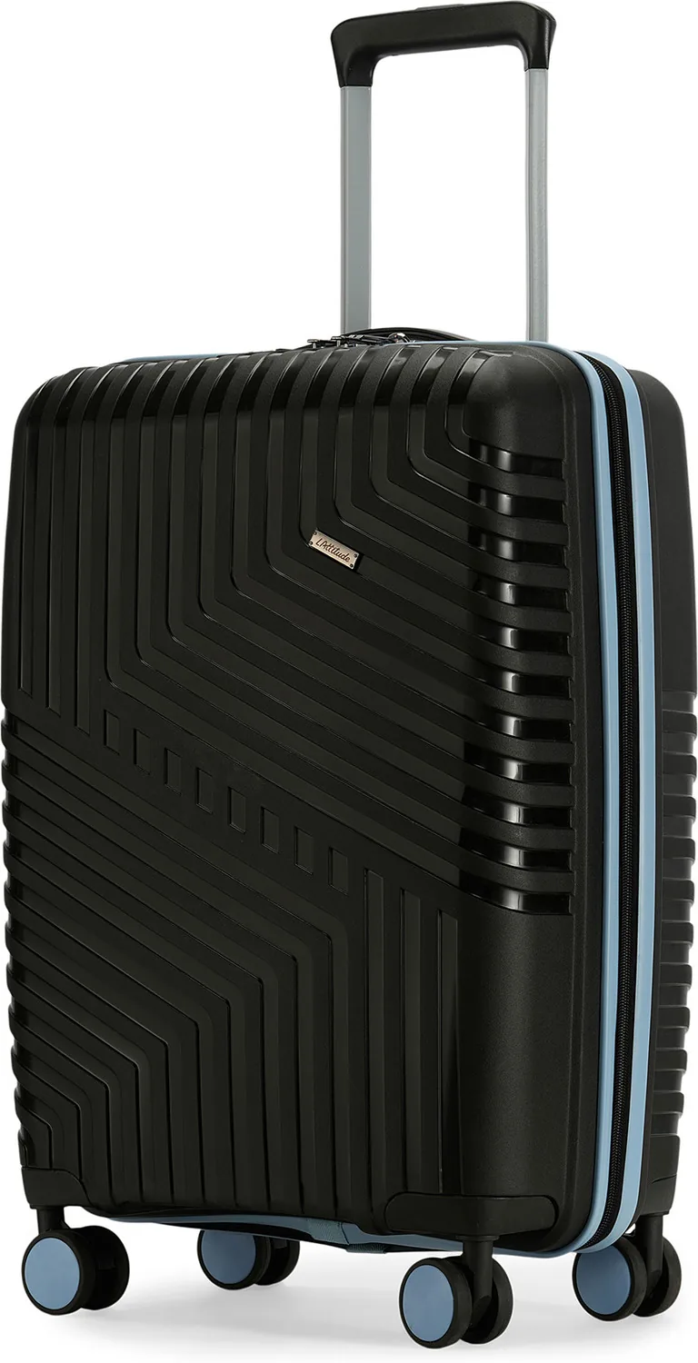 LATTITUDE by Provogue CORE 55 8W MIDNIGHT BLACK /ARCTIC BLUE Cabin Suitcase 8 Wheels - 20 inch