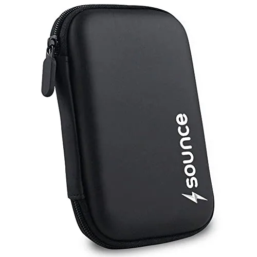 Sounce Hard Disk Drive Pouch case for 2.5" HDD Cover WD Seagate Slim Sony Dell Toshiba (Black)
