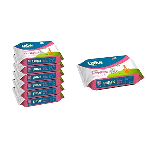 Little's Soft Cleansing Baby Wipes with Aloe Vera, Jojoba Oil and Vitamin E (480 wipes) 6 pack