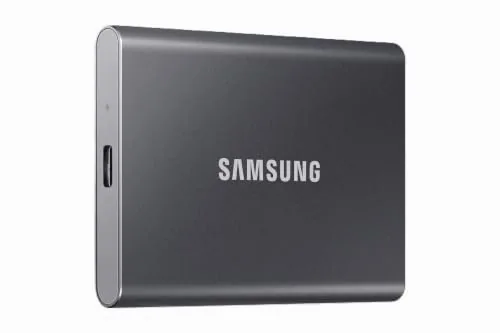 Samsung T7 2TB, Portable SSD, up to 1050MB/s, USB 3.2 Gen2, for Photography, Gaming, Students & Professionals, External Solid State Drive (MU-PC2T0T), Grey