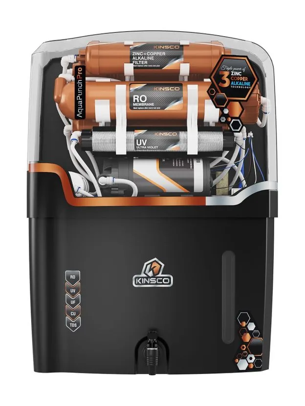 Kinsco Aqua Punch Pro With ISI Mark RO+UV+UF+TDS Adjuster 18 L RO...more
