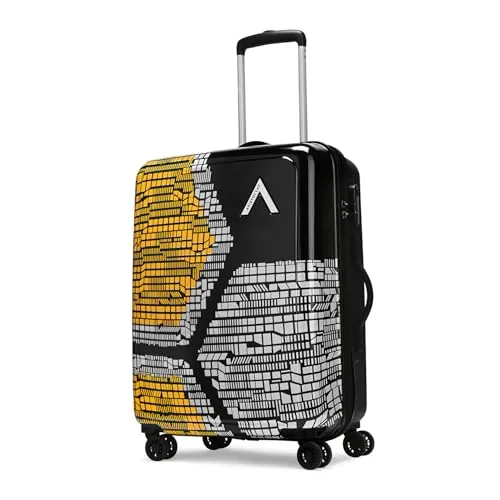 Aristocrat Bruce Check-in Trolley Bag 64cm | Medium | Hard Luggage | Smooth 8-Wheel Suitcase | Secure Combination Lock with Sturdy Zipper | Full Fabric Convipack | 3-Year Warranty (Orange)