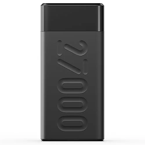 Ambrane 27000mAh Powerbank, 20W Fast Charging, Triple Output (2 USB & 1 Type C), PD, Quick Charge for iPhone, Android & Other Devices, Made in India + Type C Cable (Stylo Pro 27K, Black)