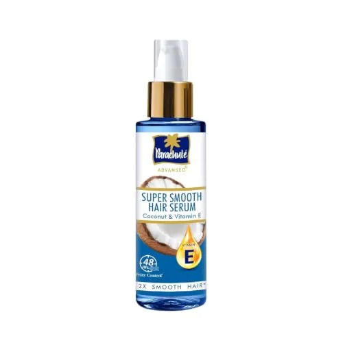 Parachute Advansed Super Smooth Hair Serum | Coconut & Vitamin E | 48 Hrs Frizz control | 2 X Smooth Hair | 100ml