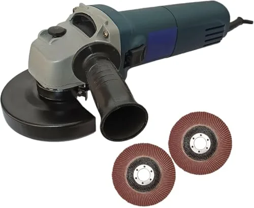Inditrust Dumdaar 1pc DM 950W Electric angle grinder machine with Flap 2pc wheel set (Blue)