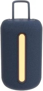 JUST CORSECA Sushi Shine 10W Bluetooth Speaker | V5.3 | FM, LED Light, USB, TF, TWS | 800mAh Battery | 6-Hour Playtime | 10m Range (Blue)