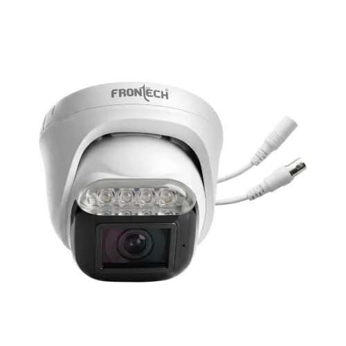 FRONTECH 2MP Full HD CCTV Dome Camera, 1080P Analog Security Camera with 4mm HD Lens, True Day & Night Color Vision, TVI/AHD/CVI/CVBS Support, 2-Year Limited Warranty (CAM-0006)