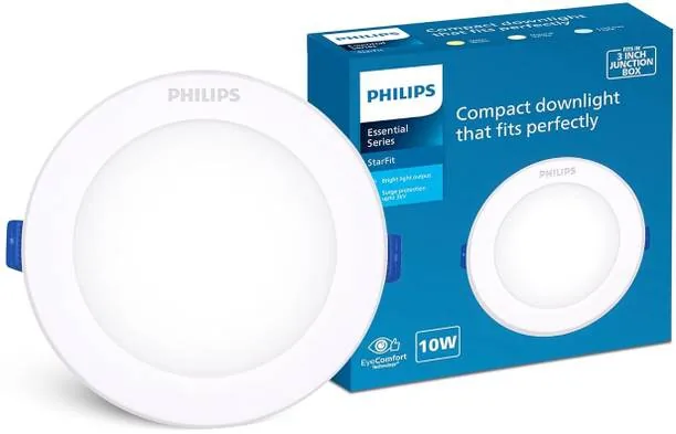 PHILIPS 10W Star Fit LED DL (CDL) Ceiling Light Ceiling Lamp (White)