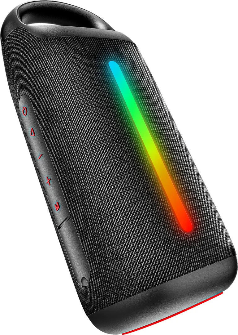 boAt Stone Arc Pro, Spatial Audio, 58mm Drivers, 12H Battery, RGB LEDs & App Support 25 W Bluetooth Speaker Raging Black, Mono Channel
