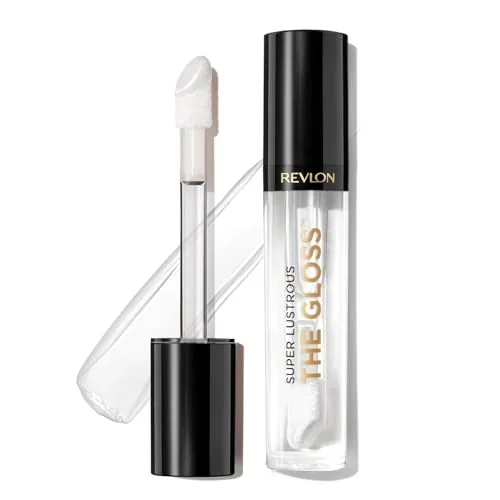 Revlon Super Lustrous The Gloss, Non-Sticky, High Shine Glossy Finish, Lightweight Moisture Enriched With Agave, Moringa Oil Capuacu Butter - Crystal Clear(200), 3.8ml