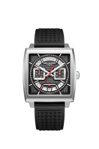 Lee Cooper Multifunction Black Square Dial Men's Watch - LC08065.351