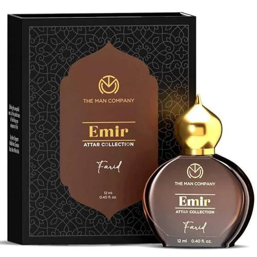 The Man Company 100% Alcohol-Free Attar Perfume for Men – Farid Emir Collection | Premium Long Lasting Fragrance | 35% Highly Concentrated Perfume Oil | Valentine Gift Set For Man