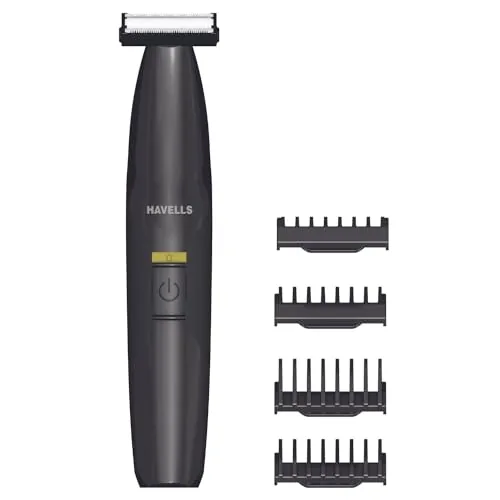 Havells ST8000 Shimmer plus, 5 in 1 rechargeable Dual-Blade Shaver cum Trimmer with 4 Trimming Combs