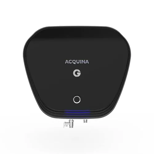 CG-Acquina 15Ltr Storage Water Heater (Geyser) 5-star | Nickel Plated Copper Element | Hirise Suitable | Glasslined Tank | Color Changing LED | Free Installation | 2Yr Product 7Yr Tank Warranty Black