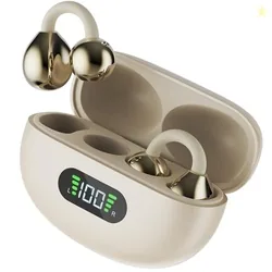 Fire-Boltt Aero Clip OWS Earbud w/Clip-On Fit, Custom EQ, Wireless Bluetooth TWS,50H Playtime, 50ms Low Latency, Display on Charging Case, App Support