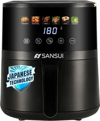 Sansui Kurkura Magic 5L With 85% Less Oil Consumption, Digital Touchscreen with Color Display, Non-Stick Basket Air Fryer 5.1 L