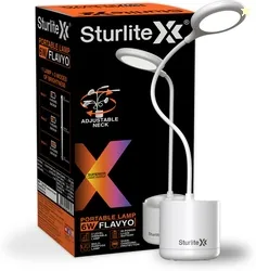 Sturlite Flavyo 6W Rechargeable LED|(3 in 1) Color Light Table Lamp 9.8 cm, White