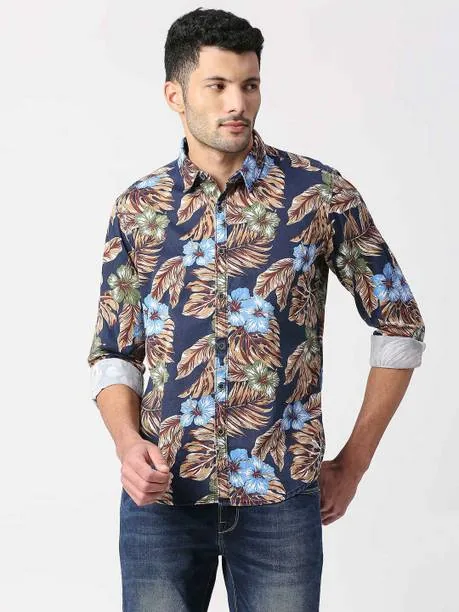 Pepe Jeans Men Regular Fit Printed Casual Shirt