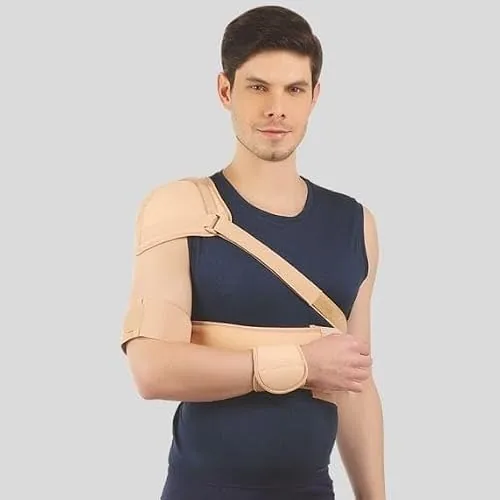 Flamingo Shoulder Immobilizer with Support Brace | Suitable for Shoulder Brace for Broken or Fractured Bones, Dislocation, Sprain| Beige | XX-Large