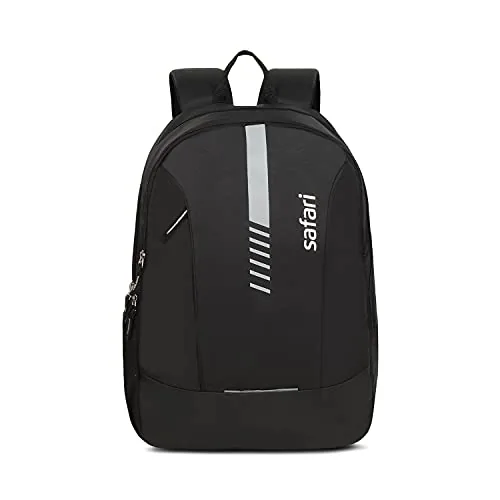 Safari Flash Medium 26L Water Resistant Polyester Casual Standard Backpack - Black